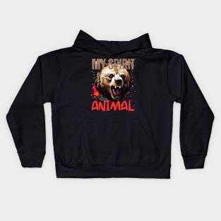 Bear Spirit Animal Kids Hoodie